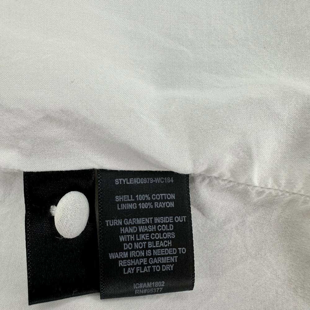 Sanctuary dress cotton eyelet trim pleated white 3/4 sleeves - Picture 14 of 16